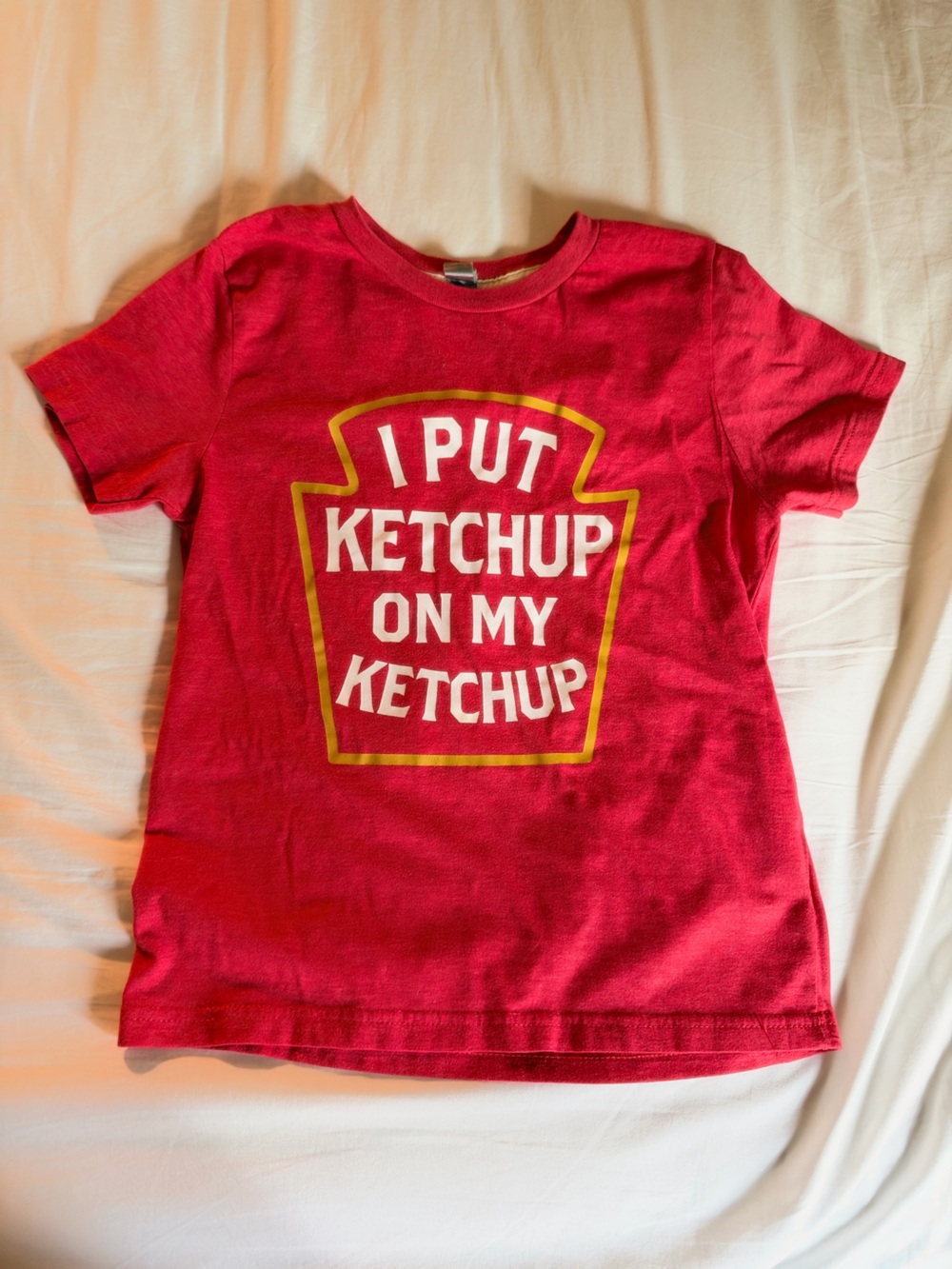 Red Kids Graphic T-Shirt - 'I Put Ketchup On My Ketchup'